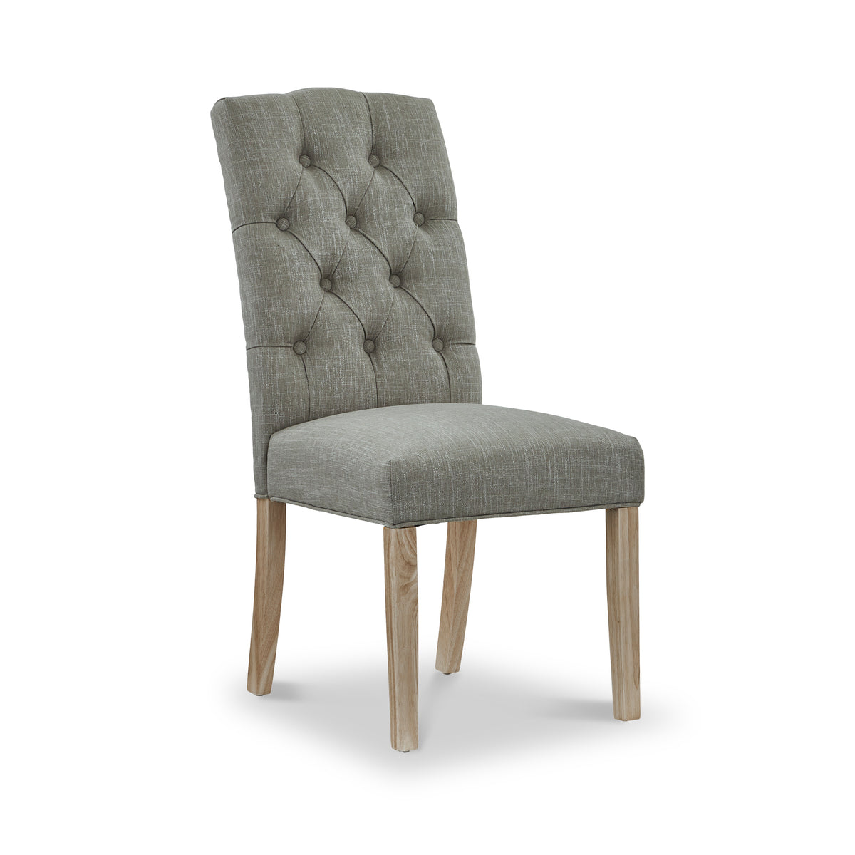 Penzance Grey Upholstered Dining Chair from Roseland Furniture