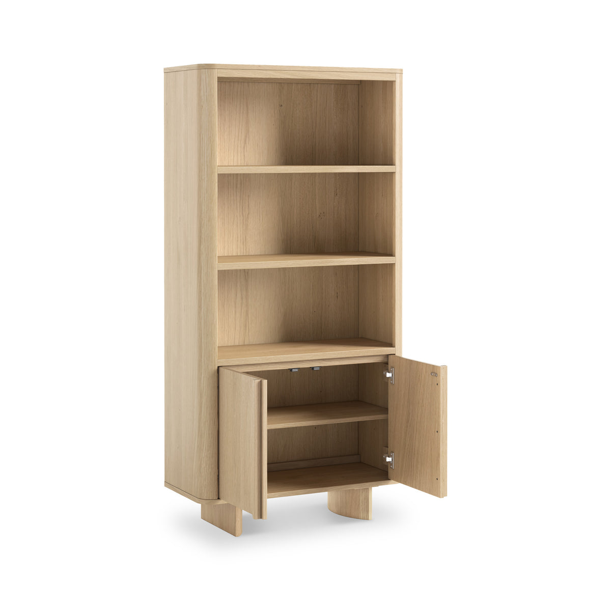 Whitstone Oak Large Bookcase Cabinet from Roseland Furniture