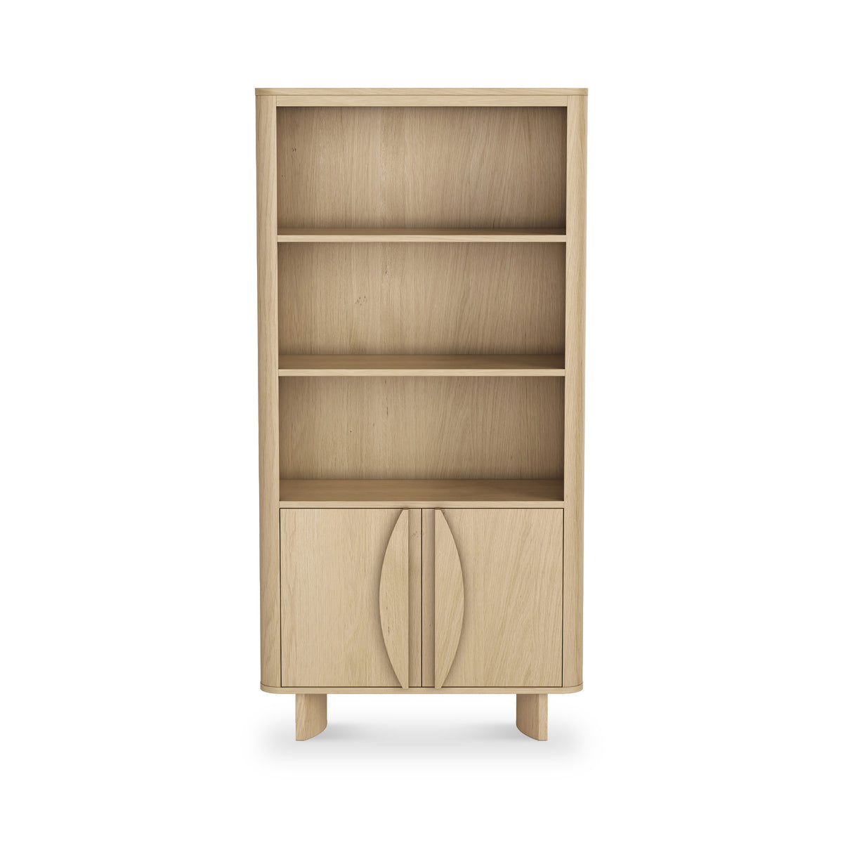 Whitstone Oak Large Bookcase Cabinet from Roseland Furniture