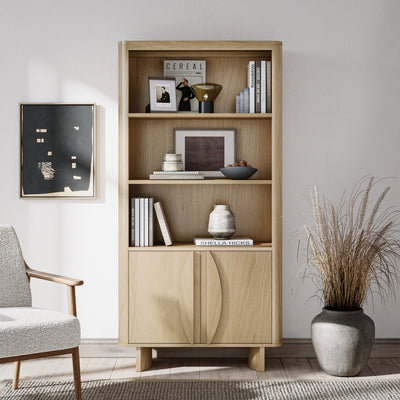 Whitstone Oak Large Storage Bookcase