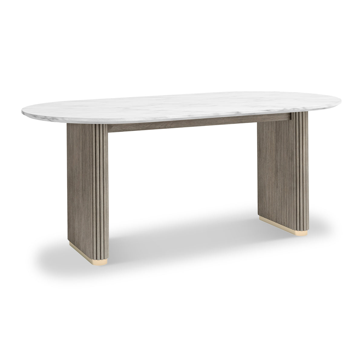 Amelie Fluted Marble Top Dining Table from Roseland Furniture