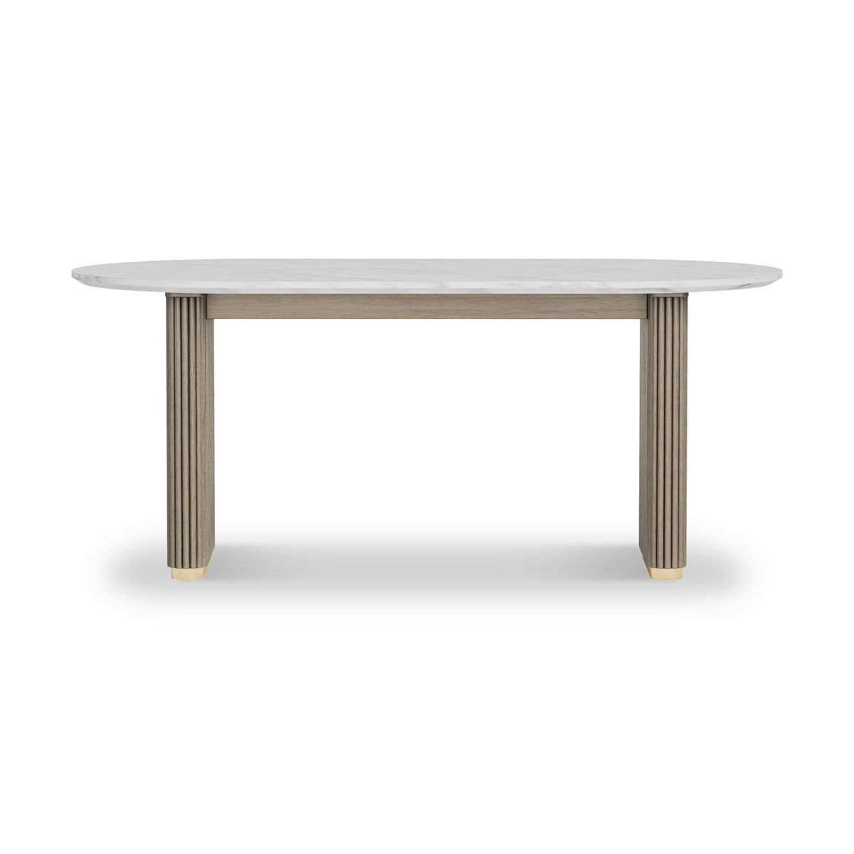 Amelie Fluted Marble Top Dining Table from Roseland Furniture