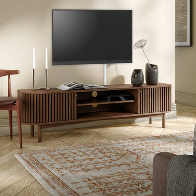 Shorwell Dark Oak 180cm Slatted Large TV Unit