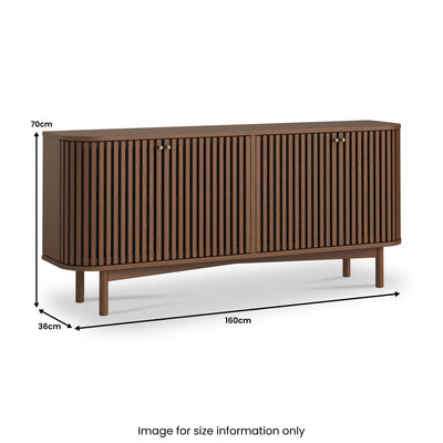 Shorwell Dark Oak Slatted Large Sideboard