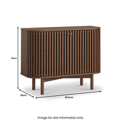 Shorwell Dark Oak Slatted Small Sideboard