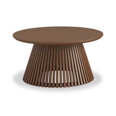 Shorwell Dark Oak Slatted Round Coffee Table