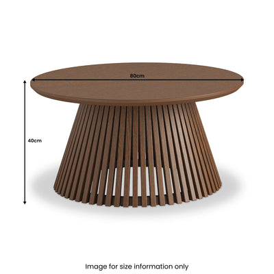 Shorwell Dark Oak Slatted Round Coffee Table