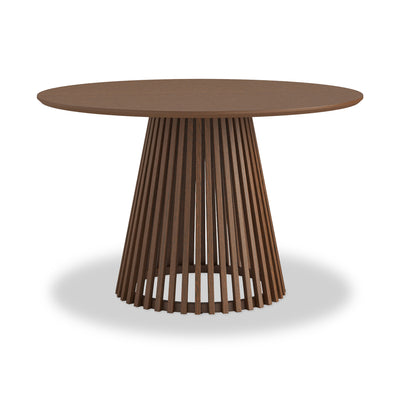 Shorwell Dark Oak Slatted Round Dining Table