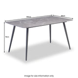 Morris Grey 160cm Sintered Stone Dining Table