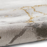 Fenway Gold Marble Effect Super Soft Rug