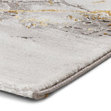 Fenway Gold Marble Effect Super Soft Rug