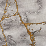 Fenway Gold Marble Effect Super Soft Rug