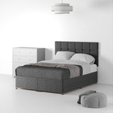 RFCS-SK-NS-SC---Farrow-Cube-26HB-Divan-Linen-Look-SK-No-Storage-Linen-Charcoal---Life1_from Roseland Furniture