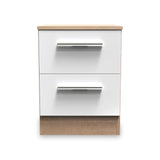 Blakely White Oak Bardolino 2 Drawer Bedside Cabinet from Roseland Furniture