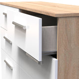 Blakely White & Light Oak 6 Drawer Wide Chest from Roseland Furniture