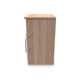 Blakely White & Light Oak 1 Door with Open Shelf Bedside Cabinet from Roseland Furniture