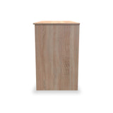 A wooden pedestal podium stands isolated against a white background.