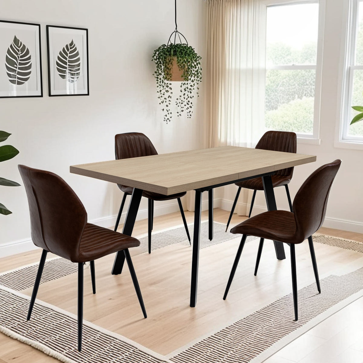 Walker-120-160cm-ext-dining-table-light-oak from Roseland Furniture