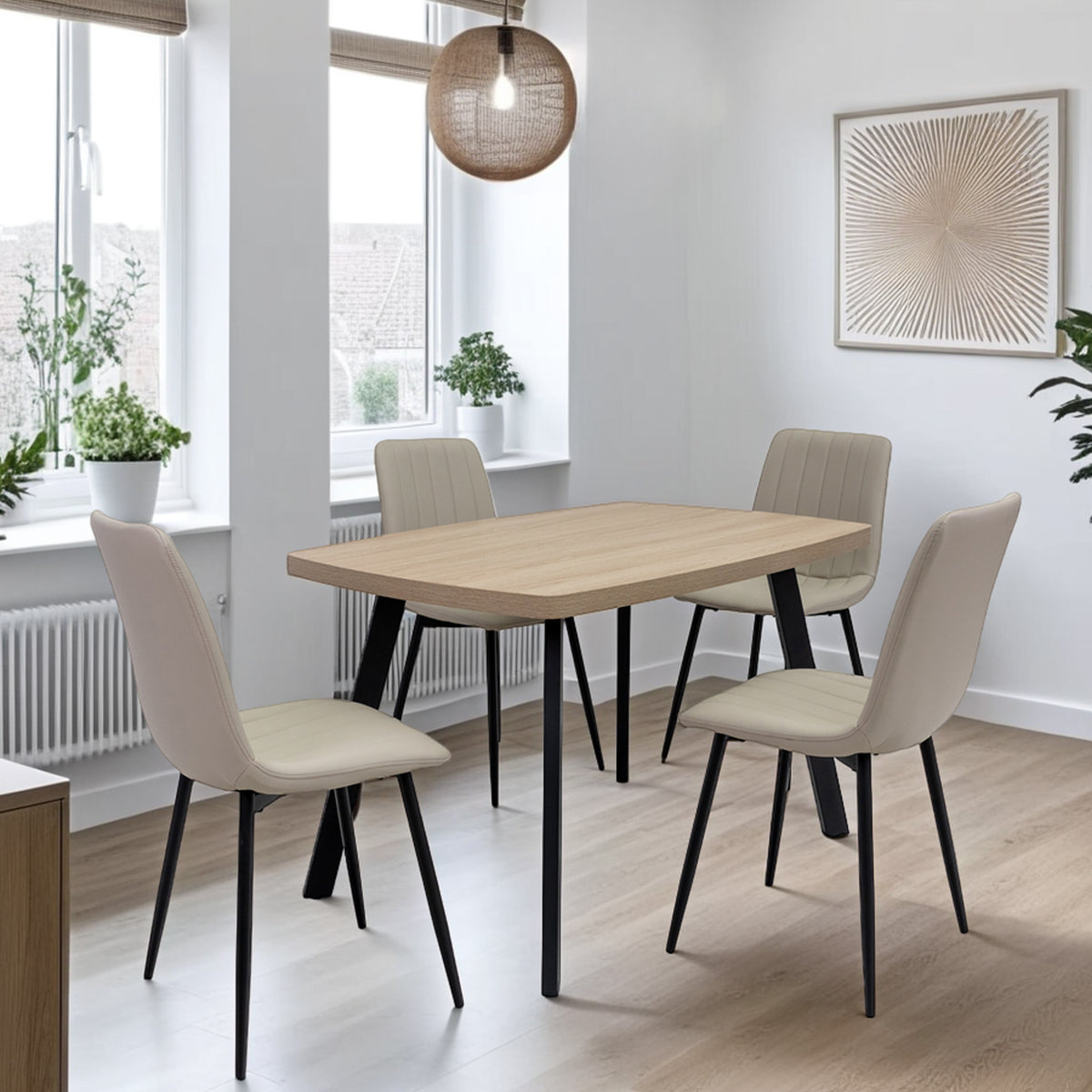 Frankie-120cm-oak-effect-dining-table-light-oak from Roseland Furniture