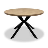 Rivera-120cm-round-dining-table-light-oak from Roseland Furniture