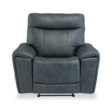 Deana-Leather-Electric-Recliner-Armchair-Blue from Roseland Furniture