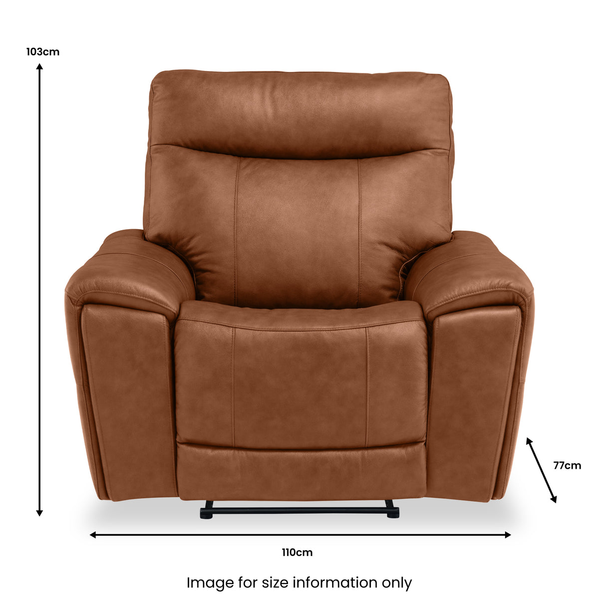 Deana-Leather-Electric-Recliner-Armchair-Tanfrom Roseland Furniture