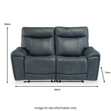 Deana-Leather-2-Seater-Electric-Recliner-Blue- from Roseland Furniture