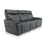 Deana-Leather-3-Seater-Electric-Recliner-Blue from Roseland Furniture