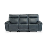 Deana-Leather-3-Seater-Electric-Recliner-Blue from Roseland Furniture