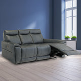 Deana-Leather-3-Seater-Electric-Recliner-Blue from Roseland Furniture