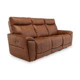 Deana-Leather-3-Seater-Electric-Recliner-Tan from Roseland Furniture