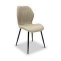 Manuelle-faux-leather-dining-chair-cream from Roseland Furniture