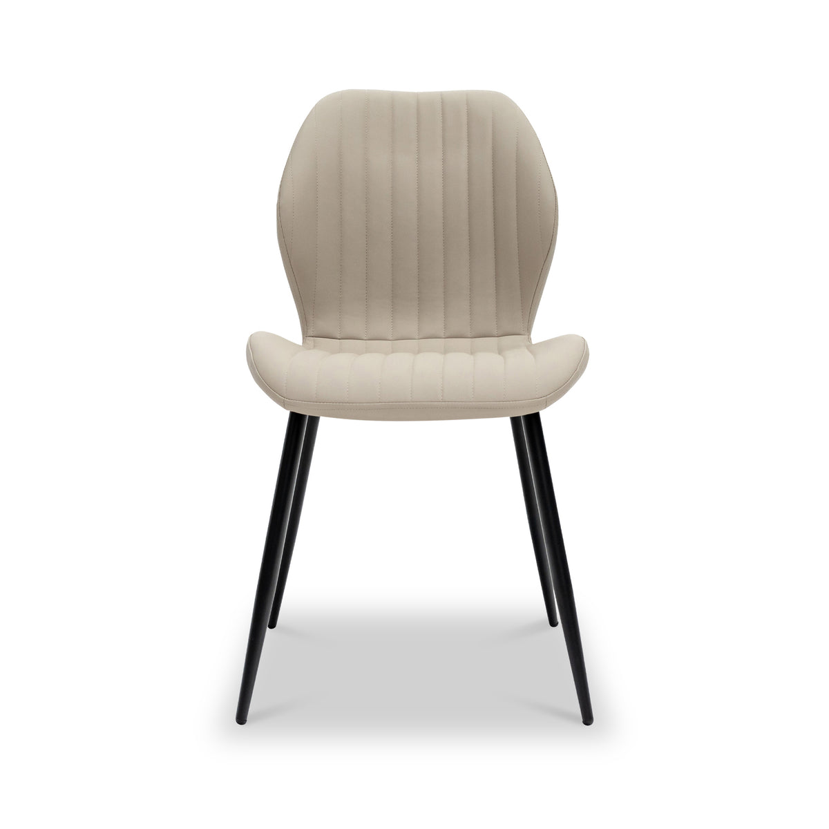 Manuelle-faux-leather-dining-chair-cream from Roseland Furniture