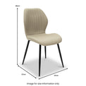 Manuelle-faux-leather-dining-chair-cream from Roseland Furniture