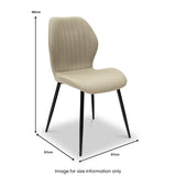 Manuelle-faux-leather-dining-chair-cream from Roseland Furniture