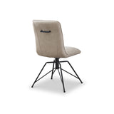 Calmore Taupe Faux Suede Dining Chair