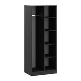 Hudson Tall Open Shelf Unit in Black by Roseland Furniture