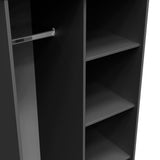 Hudson Tall Open Shelf Unit in Black by Roseland Furniture