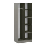 Hudson Tall Open Shelf Unit in Grey by Roseland Furniture