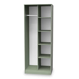 Hudson Tall Open Shelf Unit in Olive by Roseland Furniture