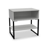 Hudson Grey Open Drawer Bedside with Lower Shelf from Roseland Furniture