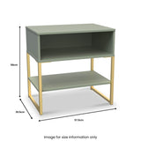 Hudson Olive Open Drawer Bedside with Lower Shelf from Roseland Furniture