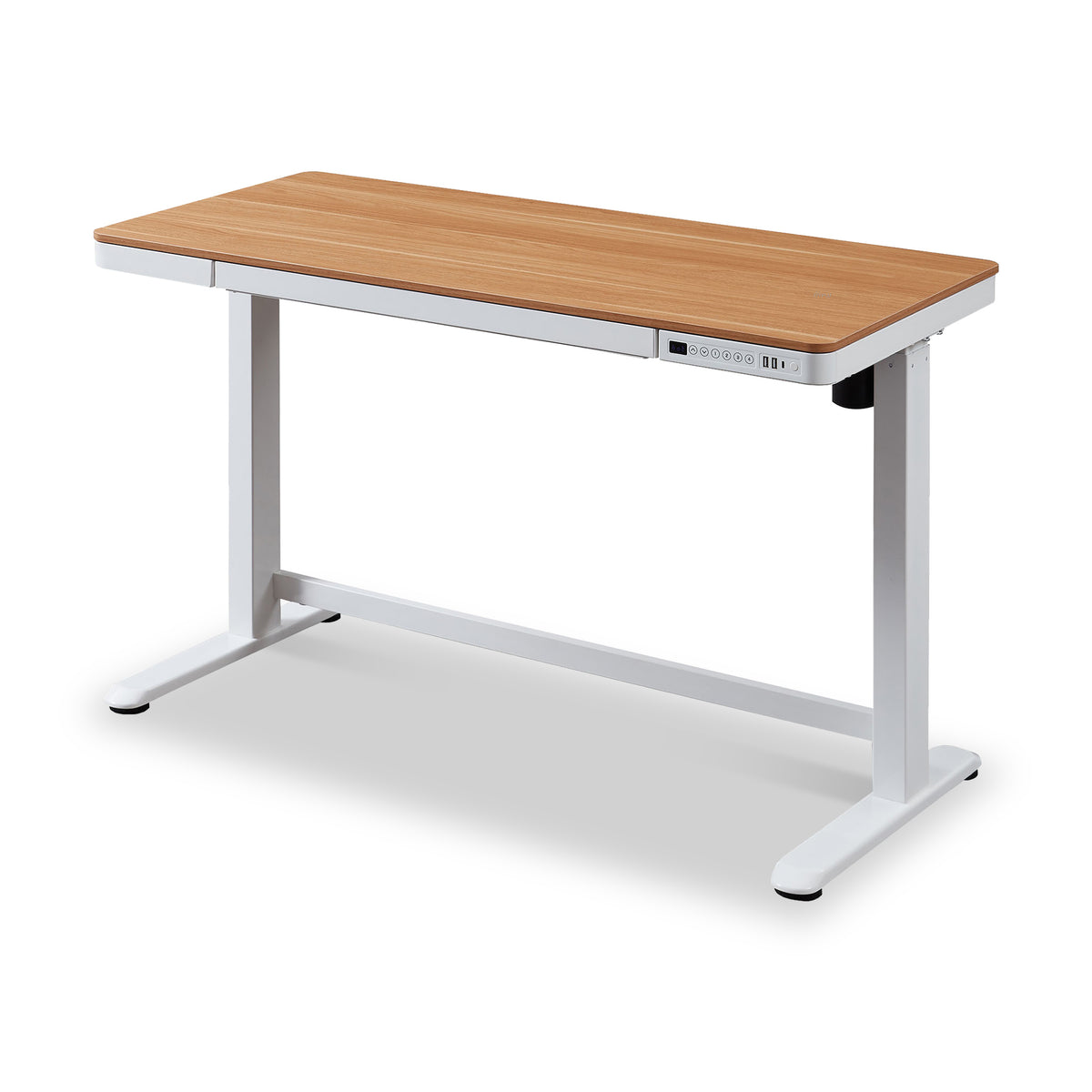 Juno Standing Desk Oak & White from Roseland Furniture