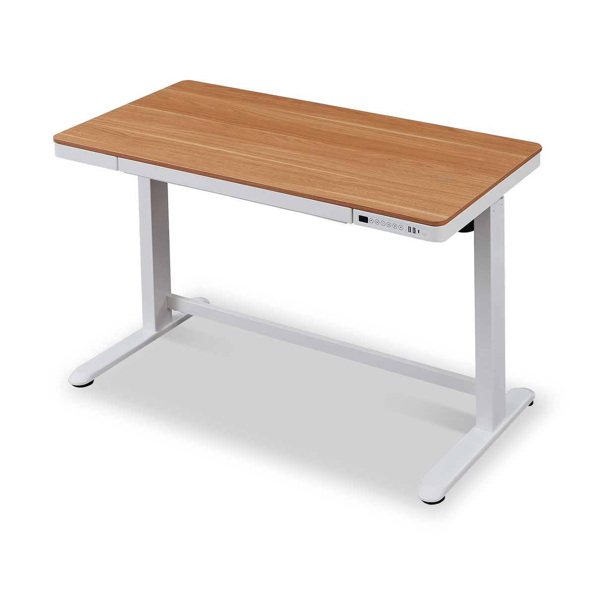 Juno Standing Desk Oak & White from Roseland Furniture