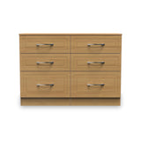 Killgarth Oak 6 Drawer Wide Chest of Drawers