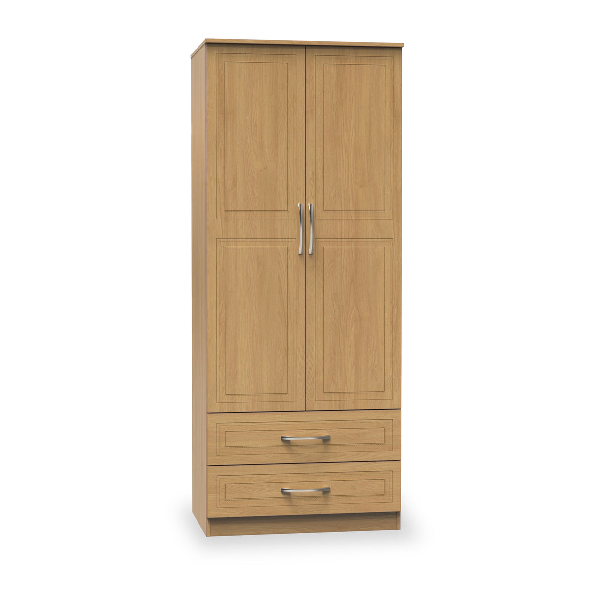 Killgarth Oak 2 Door 2 Drawer Wardrobe from Roseland Furniture