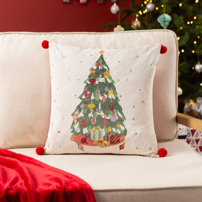 Deck the Halls Tree 43cm Cushion