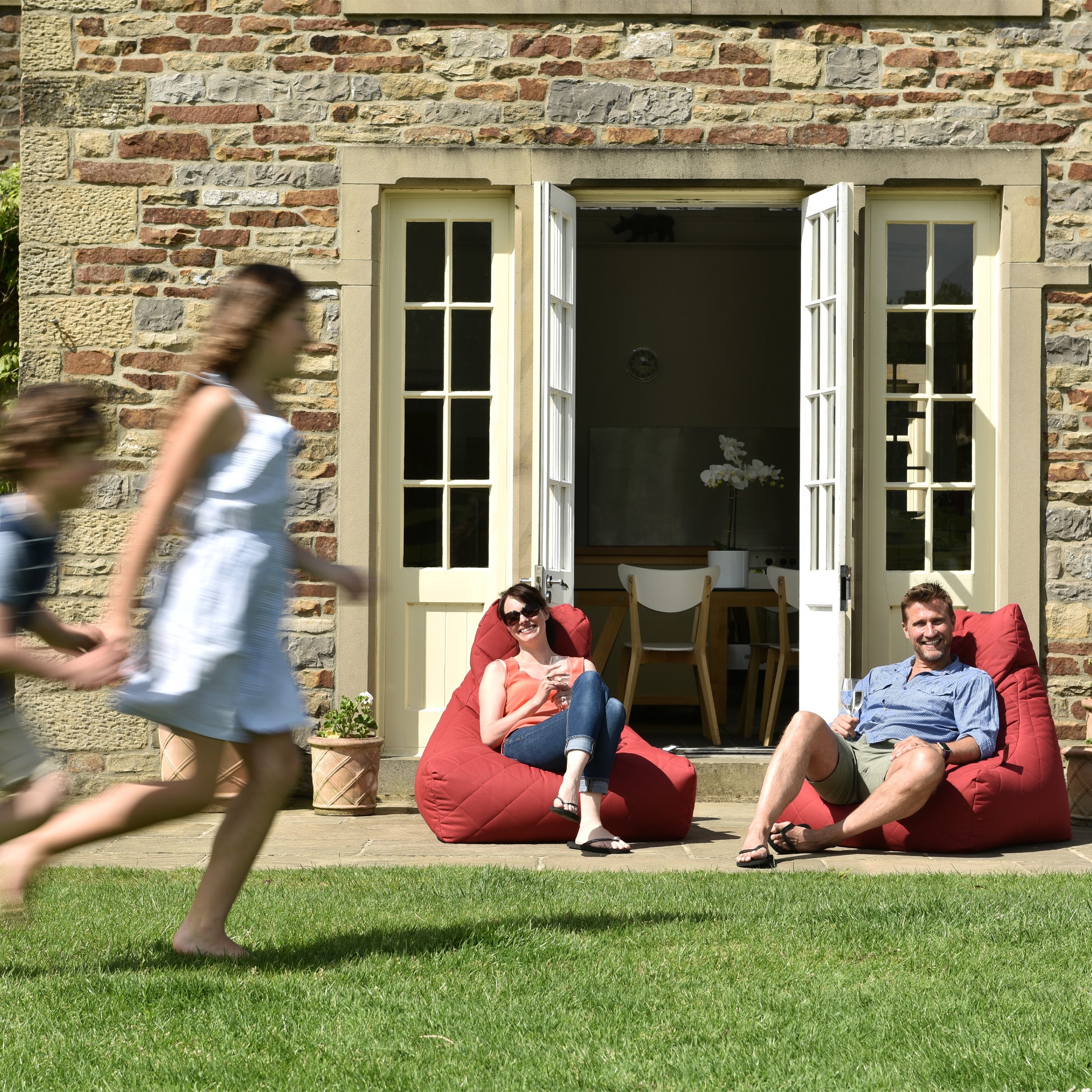 Mighty Quilted Bean Bag Chair for Adults Large Indoor Beanbag