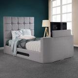 Hawkins Faux Linen TV Bed in Ash by Roseland Furniture