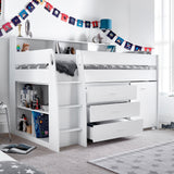 Daltrey White Single Mid Sleeper Bed